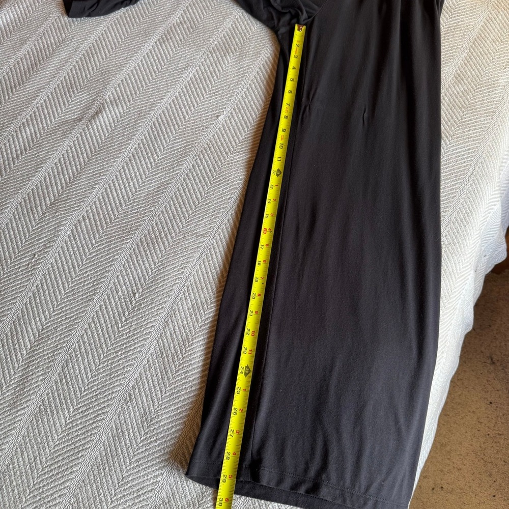 Athleta Studio Wide Leg Modal Pants Black High Rise Yoga Lounge Medium - Picture 12 of 12
